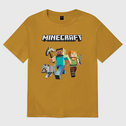 Футболка оверсайз мужская MINECRAFT, цвет: горчичный