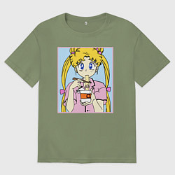 Мужская футболка оверсайз Sailor Moon Usagi Tsukino