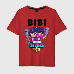 Футболка оверсайз мужская BRAWL STARS BIBI, цвет: красный