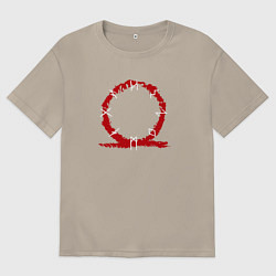 Футболка оверсайз мужская GOD OF WAR, цвет: миндальный