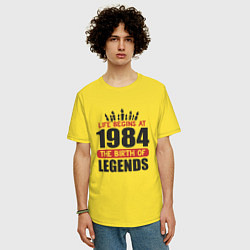 Футболка оверсайз мужская 1984 - рождение легенды, цвет: желтый — фото 2