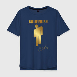 Мужская футболка оверсайз Billie Eilish автограф