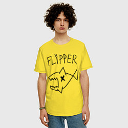 Футболка оверсайз мужская Nirvana Flipper, цвет: желтый — фото 2
