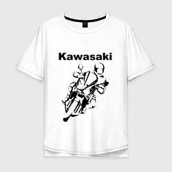 Футболка оверсайз мужская KAWASAKI Z, цвет: белый