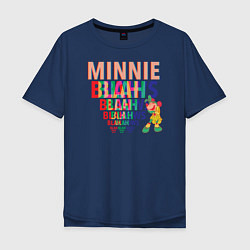 Футболка оверсайз мужская Minnie Blah Bows, цвет: тёмно-синий