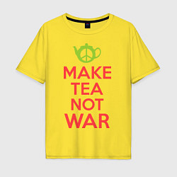 Футболка оверсайз мужская Make tea not war, цвет: желтый