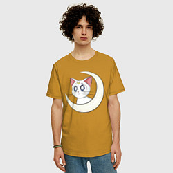 Футболка оверсайз мужская Artemis, цвет: горчичный — фото 2