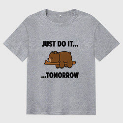 Футболка оверсайз мужская Мишка, цвет: меланж