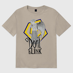 Футболка оверсайз мужская Don't blink, цвет: миндальный