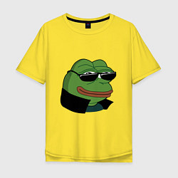 Футболка оверсайз мужская Pepe в очках EZ, цвет: желтый