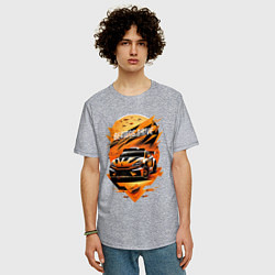 Футболка оверсайз мужская BeamNG drive - Air studio, цвет: меланж — фото 2