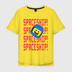 Футболка оверсайз мужская Spaceship, цвет: желтый