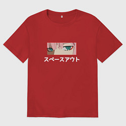 Футболка оверсайз мужская Zero two, цвет: красный