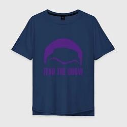 Футболка оверсайз мужская Lakers - Fear The Brow, цвет: тёмно-синий