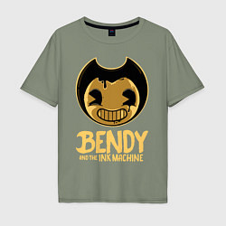 Футболка оверсайз мужская Bendy And The Ink Machine, цвет: авокадо