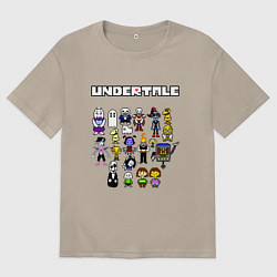 Футболка оверсайз мужская UNDERTALE, цвет: миндальный