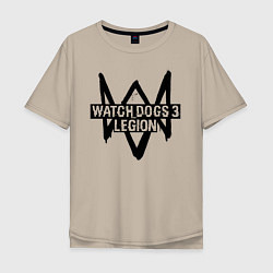 Футболка оверсайз мужская Watch Dogs: Legion, цвет: миндальный