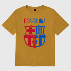 Футболка оверсайз мужская Barcelona FC, цвет: горчичный