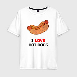 Мужская футболка оверсайз Love HOT DOGS