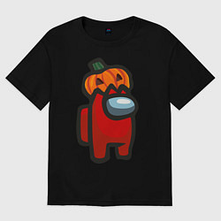 Футболка оверсайз мужская HALLOWEEN IS AMONG US, цвет: черный