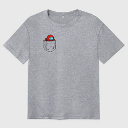 Футболка оверсайз мужская Among us, цвет: меланж