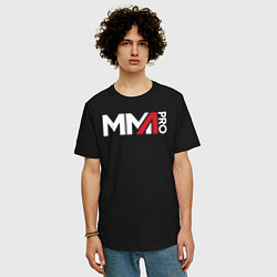 Футболка оверсайз мужская MMA, цвет: черный — фото 2
