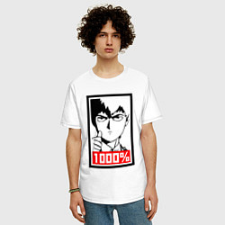 Футболка оверсайз мужская Mob psycho 100 Z, цвет: белый — фото 2