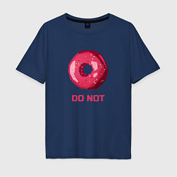 Футболка оверсайз мужская Пончик DO NOT, цвет: тёмно-синий
