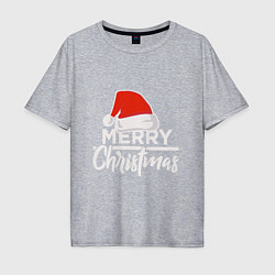 Футболка оверсайз мужская Merry Christmas, цвет: меланж