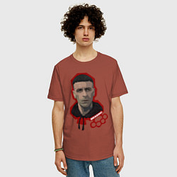 Футболка оверсайз мужская Голяк Brassic Винни Онил, цвет: кирпичный — фото 2