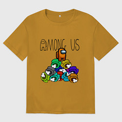 Футболка оверсайз мужская Among Us Z, цвет: горчичный