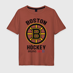 Футболка оверсайз мужская BOSTON BRUINS NHL, цвет: кирпичный