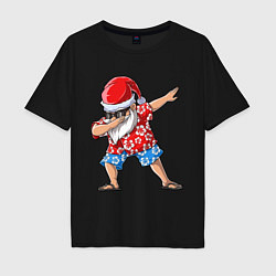 Футболка оверсайз мужская Santa Dab, цвет: черный