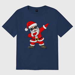 Футболка оверсайз мужская Dabing Santa, цвет: тёмно-синий