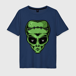 Футболка оверсайз мужская Alien Frankenstein, цвет: тёмно-синий