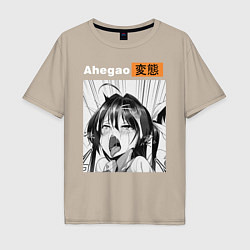 Мужская футболка оверсайз Ahegao