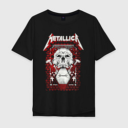 Футболка оверсайз мужская Metallica art 01, цвет: черный