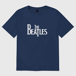 Футболка оверсайз мужская The Beatles, цвет: тёмно-синий