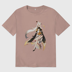 Футболка оверсайз мужская Нин Гуан, цвет: пыльно-розовый