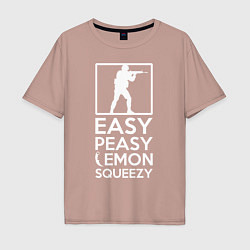Мужская футболка оверсайз Изи пизи лемон сквизи CS GO