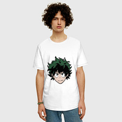 Футболка оверсайз мужская Izuku Midoriya, цвет: белый — фото 2