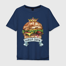 Футболка оверсайз мужская Burger queen, цвет: тёмно-синий