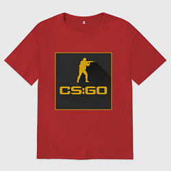 Футболка оверсайз мужская CS GO Z, цвет: красный