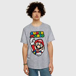 Футболка оверсайз мужская Mario, цвет: меланж — фото 2