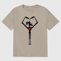 Мужская футболка оверсайз Сиреноголовый Любовь