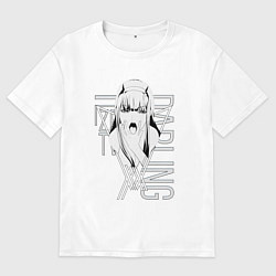 Футболка оверсайз мужская Zero Two, цвет: белый