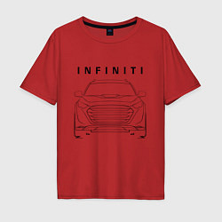 Футболка оверсайз мужская Infinity Инфинити спина, цвет: красный