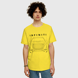 Футболка оверсайз мужская Infinity Инфинити спина, цвет: желтый — фото 2