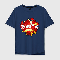 Футболка оверсайз мужская ROBLOX LOGO, цвет: тёмно-синий