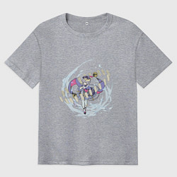 Футболка оверсайз мужская Ци Ци, цвет: меланж